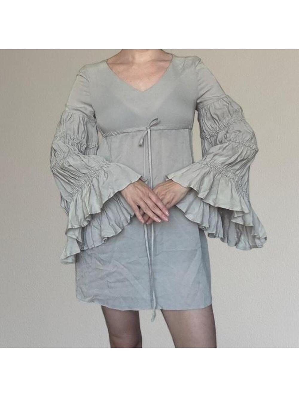 Bell sleeve babydoll maxi dress from BCBG Runway.